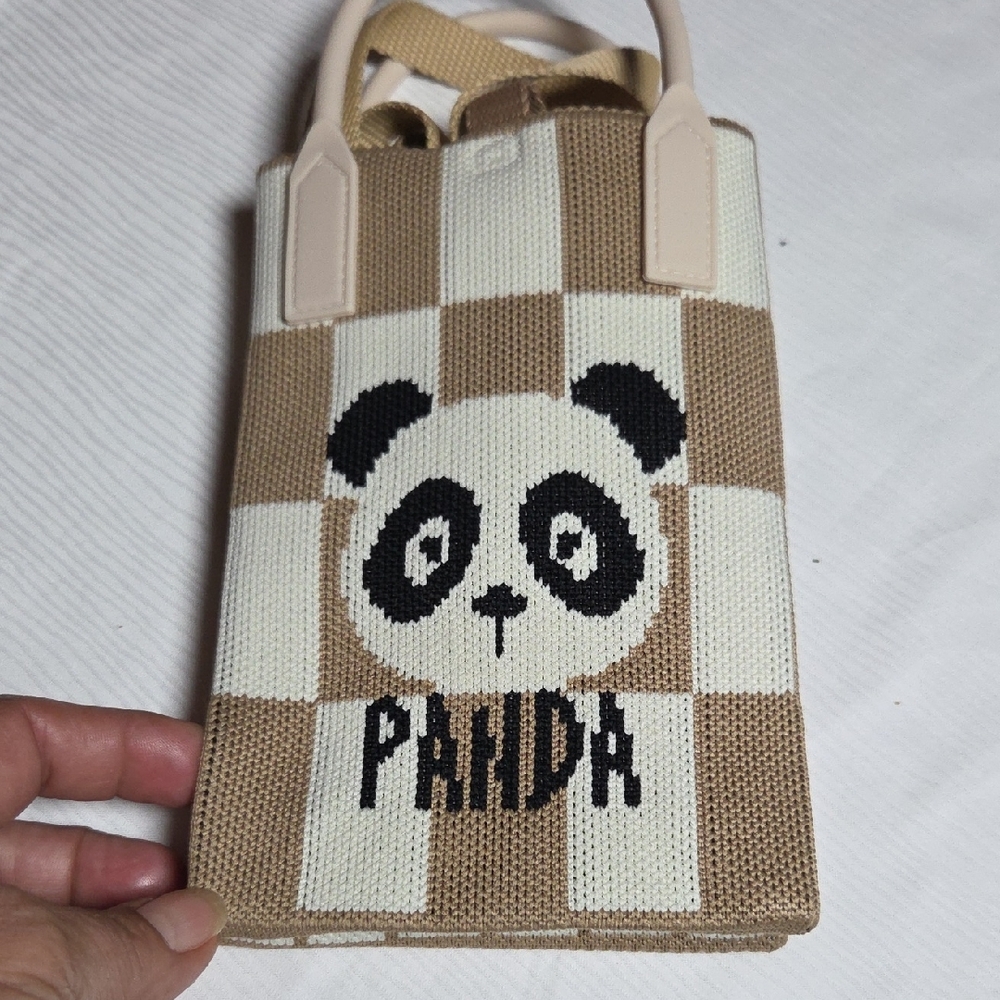 Panda Checkered Crossbody Bag - Picture 3 of 4